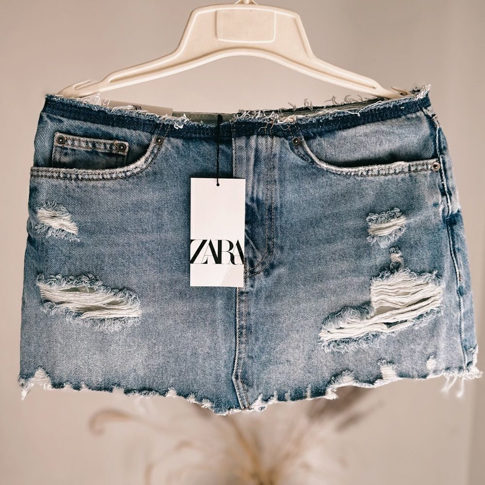 Raw Waist Zara Skirt New - Picture 1 of 2
